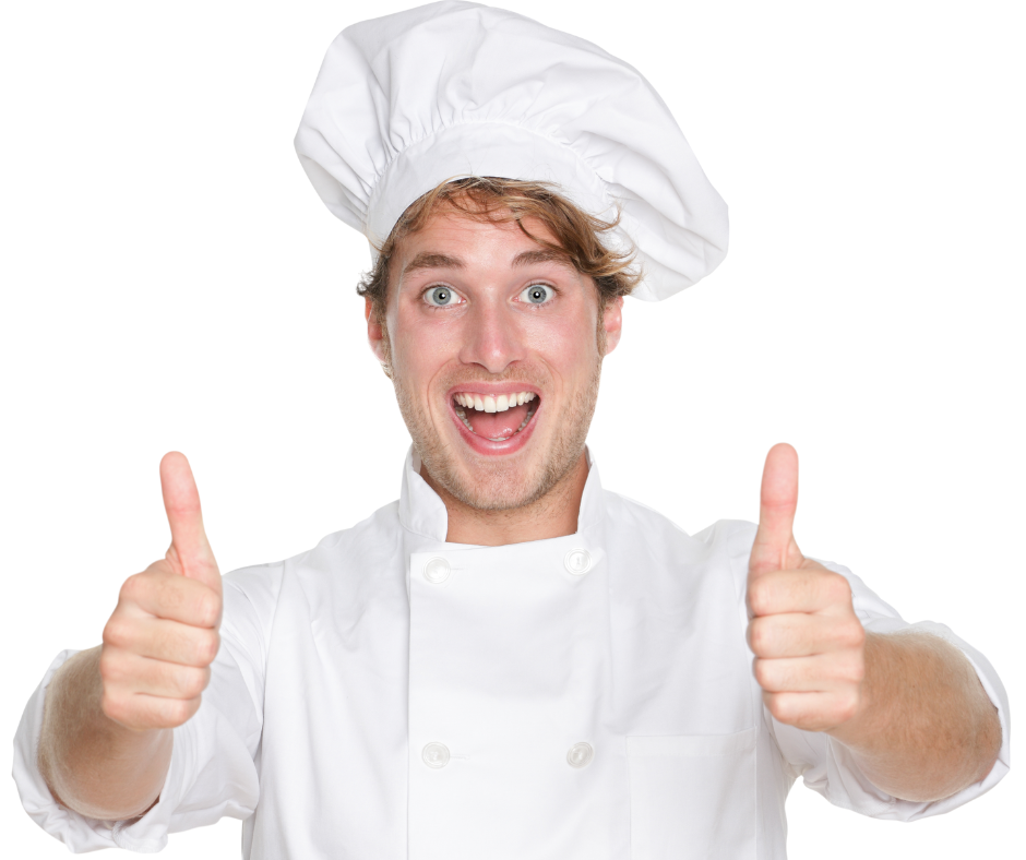 Happy Chef showing thumbs up