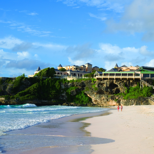 Hotel on the beach in the Caribbean