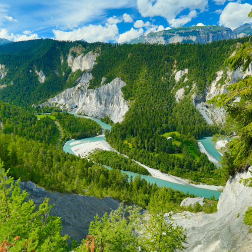 View of the High Rhine canyon